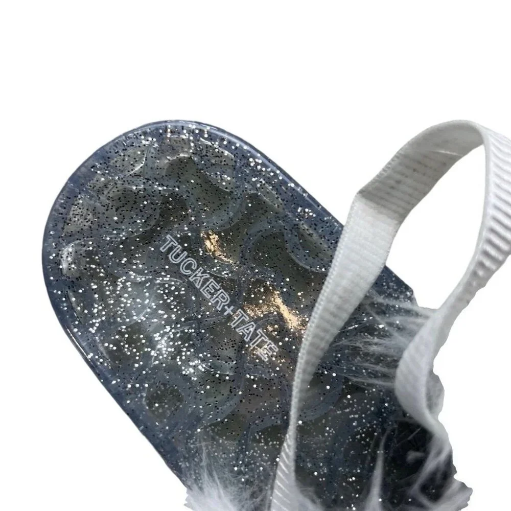Tucker + Tate Toddler New Furry Sparkly Slides Size 10M